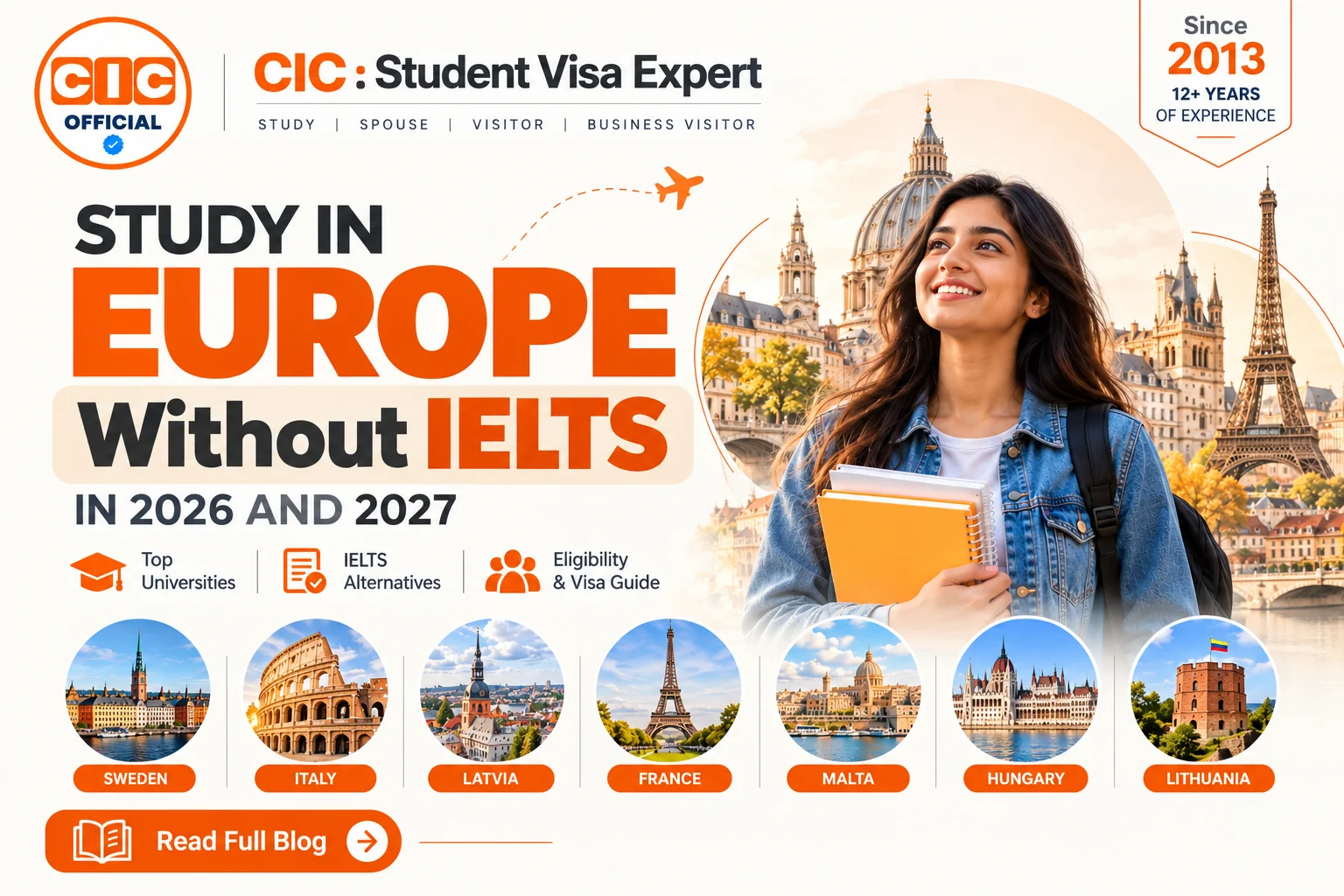 Study in Europe Without IELTS in 2026 and 2027: Countries, Universities & Eligibility