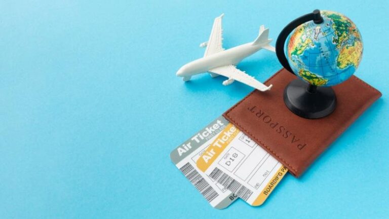 passport with tickets